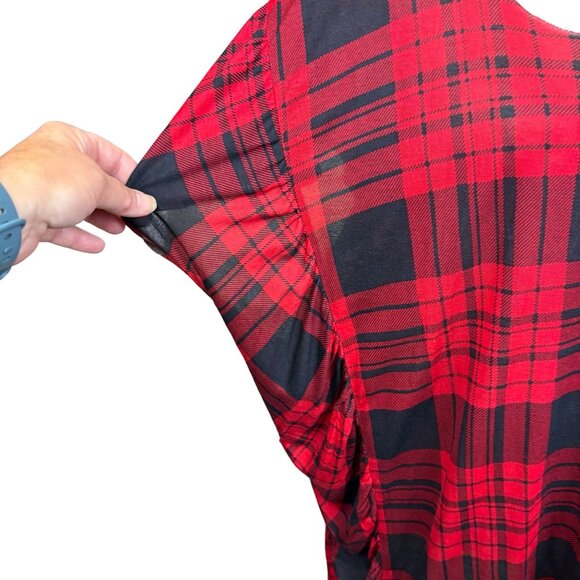 Torn by Ronny Kobo Brooke top, size Large, boxy, plaid, summer, dressy, NWT - Picture 3 of 11